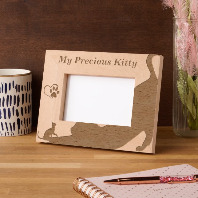 My Precious Kitty  Etched Frames (Left)