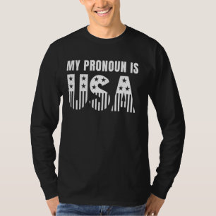 My Preferred Pronoun, American Flag, Men Graphic F T-Shirt