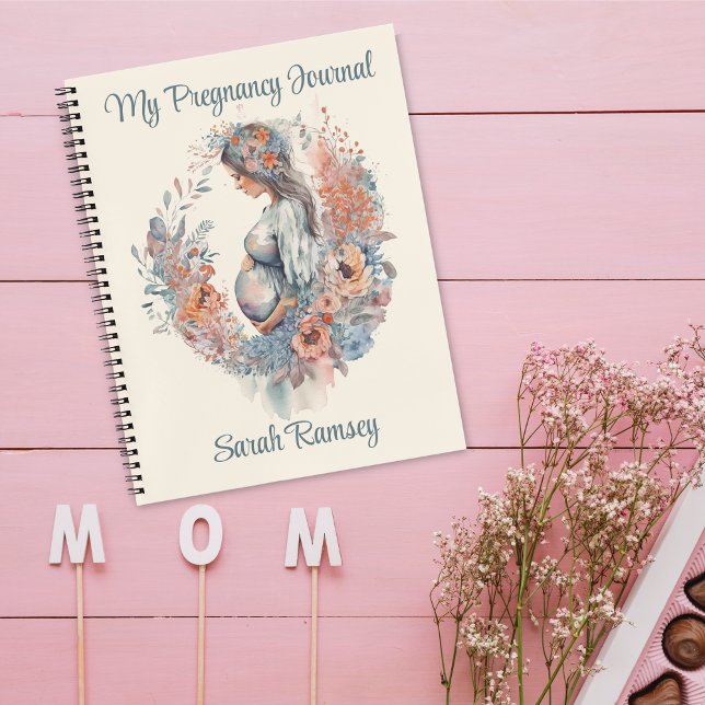 My Pregnancy Journal Floral Watercolor Woman (Creator Uploaded)