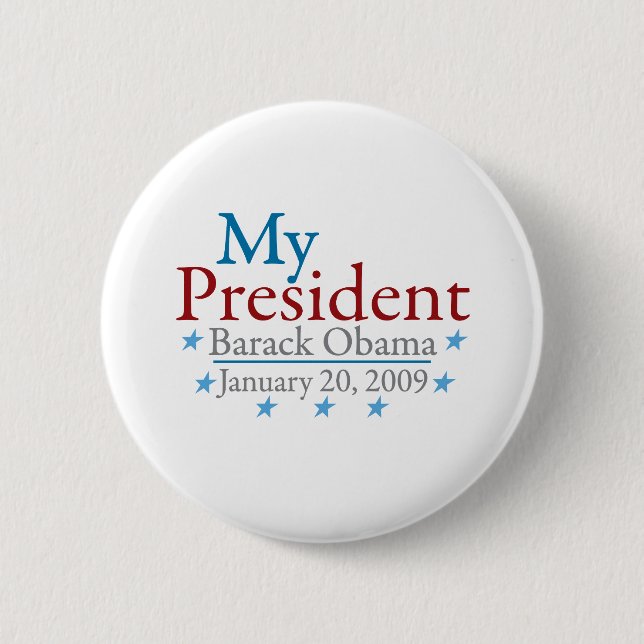 My President (Barack Obama) 6 Cm Round Badge (Front)