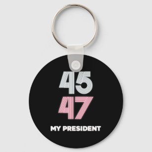 My President Trump 45 47 Inauguration Day 2025 Vin Key Ring