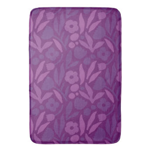 My Princess Loves Purple Happy Huge Flowers Bath Mat