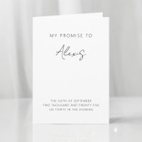My Promise Her Vows Minimalist Elegant Modern