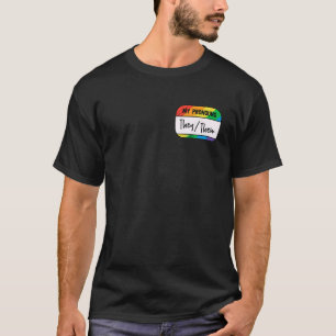 My Pronouns Are They Them Rainbow Pride TheyThem L T-Shirt