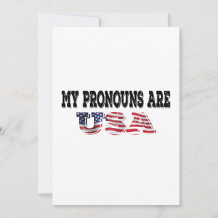 My Pronouns are USA Invitation