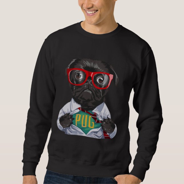 My Pug, My hero! The cutest pug on store. Premium  Sweatshirt (Front)