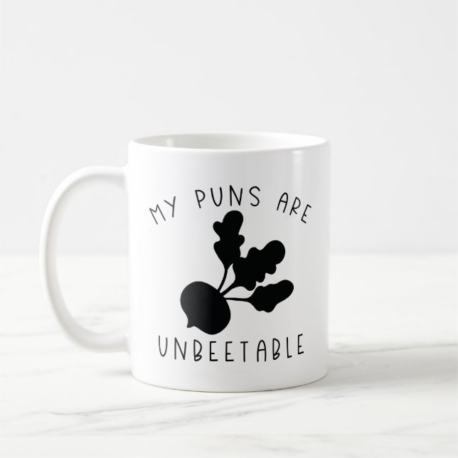 My Puns Are Unbeetable Coffee Mug (Left)
