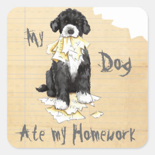 My PWD Ate My Homework Square Sticker
