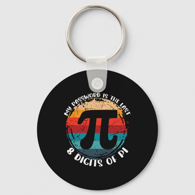 My Pword Is The Last 8 Digits Of Pi Math Teachers  Key Ring (Front)