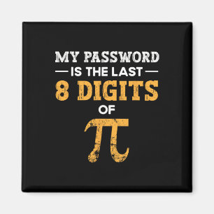 My Pword Is The Last 8 Digits Of Pi Pi Day Magnet
