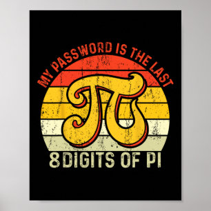 My Pword Is The Last 8 Digits Of Pi  Poster