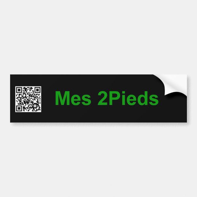 My QR Code Kaywa Dan Bizet Bannière Mes2Pieds Bumper Sticker (Front)