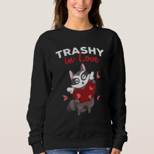 My Raccoon Is My Valentine Trash Panda Cupid Valen Sweatshirt