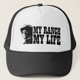 My ranch my life, gift for a farmer or rancher trucker hat