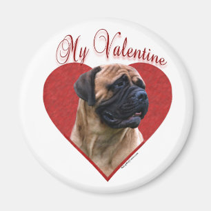 My Red Bullmastiff Valentine Magnet