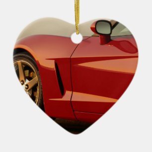 My Red Corvette Ceramic Tree Decoration
