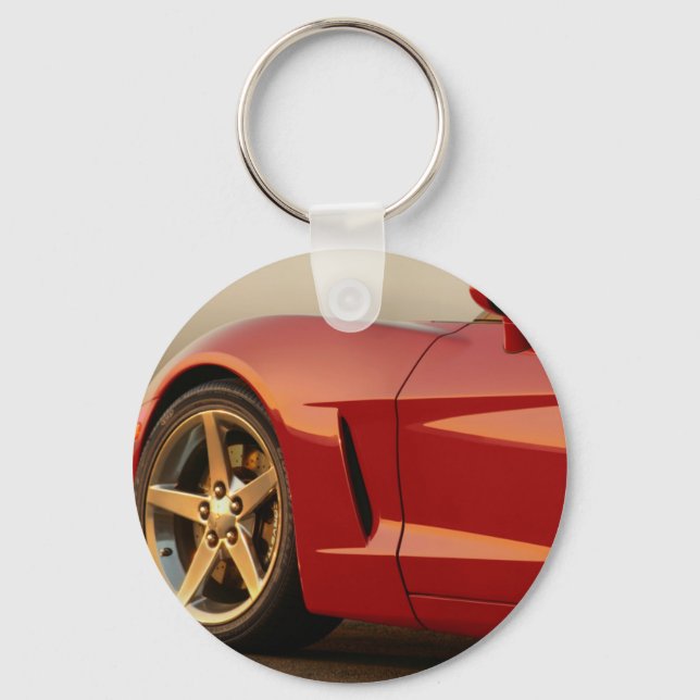 My Red Corvette Key Ring (Front)