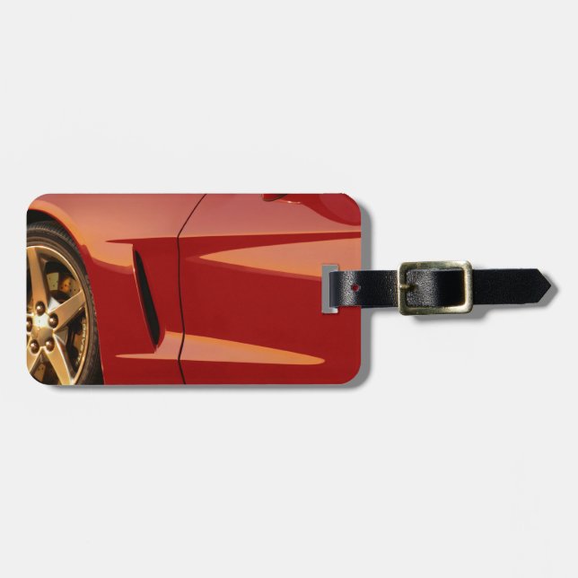 My Red Corvette Luggage Tag (Front Horizontal)