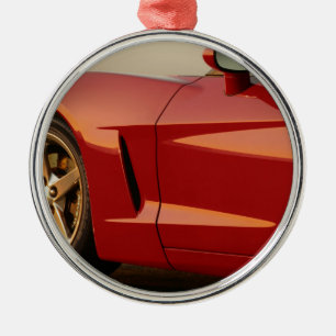 My Red Corvette Metal Tree Decoration