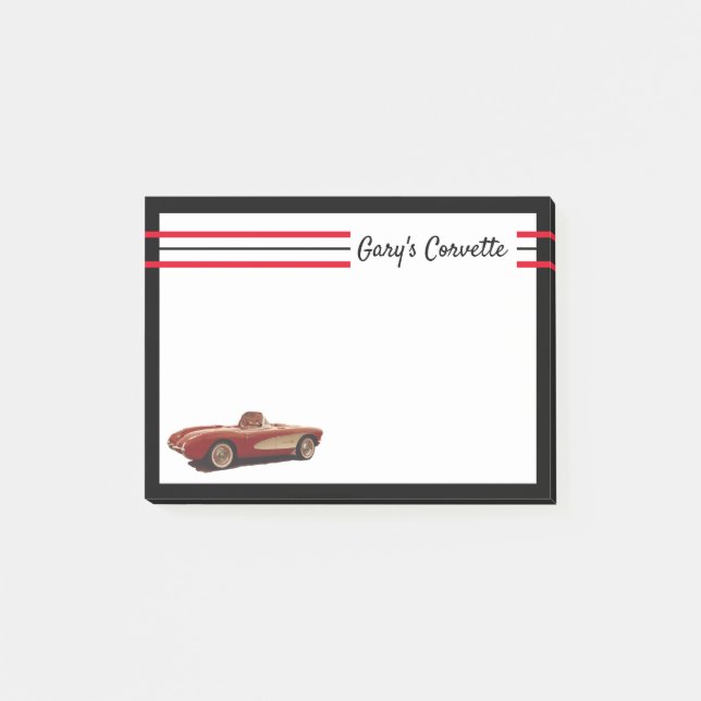 My Red Corvette Post-It Notes (Front)