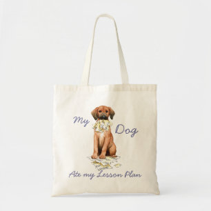 My Redbone Ate My Lesson Plan Tote Bag