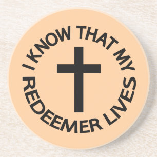 My Redeemer Lives Coaster