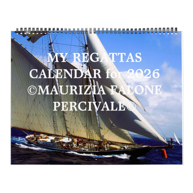 My Regattas Calendar for a Joyful 2026.   (Cover)