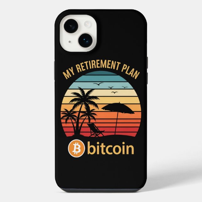 My Retirement Plan Bitcoin Beach Sunset iPhone Case (Back)