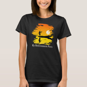 My Retirement Plan Boating Sunset Lake Reflection T-Shirt