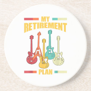 My Retirement Plan Electric Guitar Musical String Coaster
