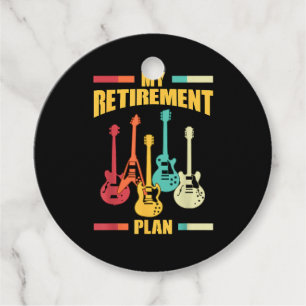 My Retirement Plan Electric Guitar Musical String  Favour Tags
