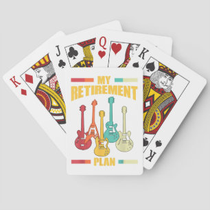 My Retirement Plan Electric Guitar Musical String  Playing Cards
