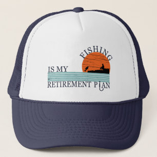 my retirement plan fishing vintage trucker hat