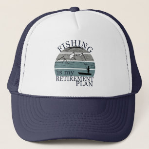 my retirement plan fishing vintage trucker hat