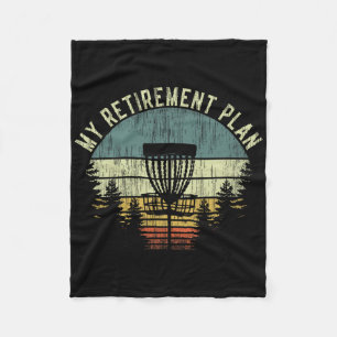 My Retirement Plan Funny Disc Golf Gag Senior Men  Fleece Blanket