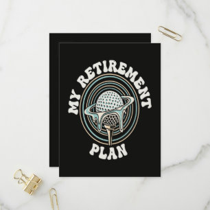 My Retirement Plan Golf Retirement Golfer Invitation Postcard