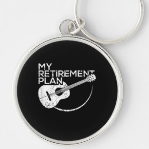 My Retirement Plan Guitar Funny Musicians Key Ring