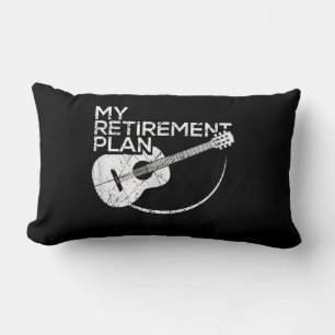 My Retirement Plan Guitar Funny Musicians Lumbar Cushion
