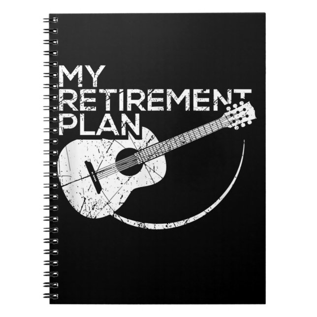 My Retirement Plan Guitar Funny Musicians Notebook (Front)