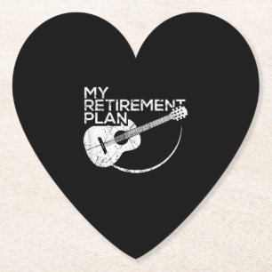 My Retirement Plan Guitar Funny Musicians Paper Coaster