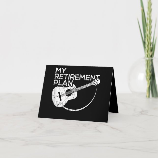My Retirement Plan Guitar Funny Musicians Thank You Card (Front)