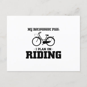 MY RETIREMENT PLAN-I PLAN ON RIDING POSTCARD