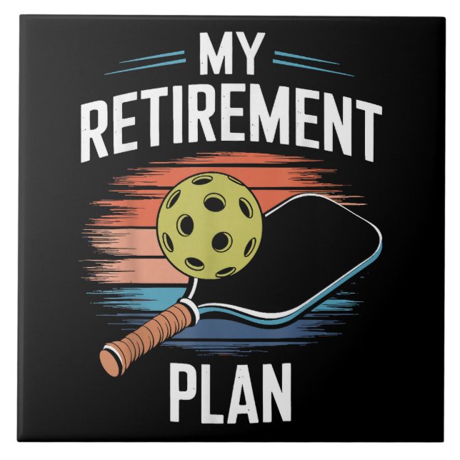 My Retirement Plan Pickleball Player Ceramic Tile (Front)