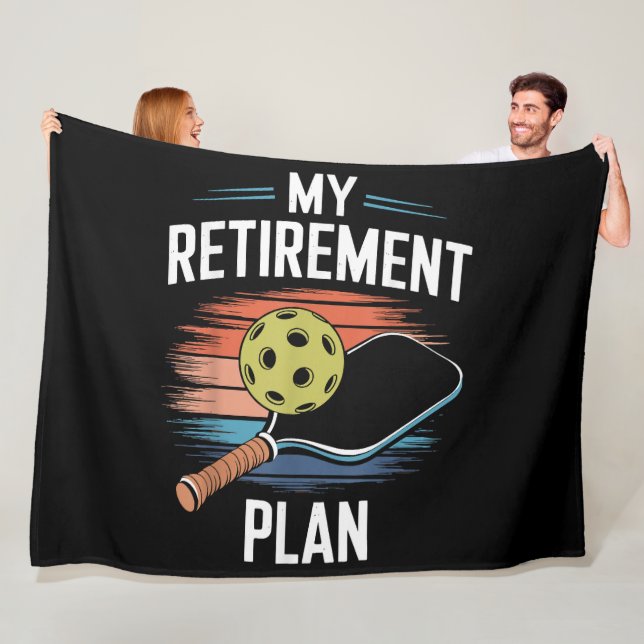 My Retirement Plan Pickleball Player Fleece Blanket (In Situ)