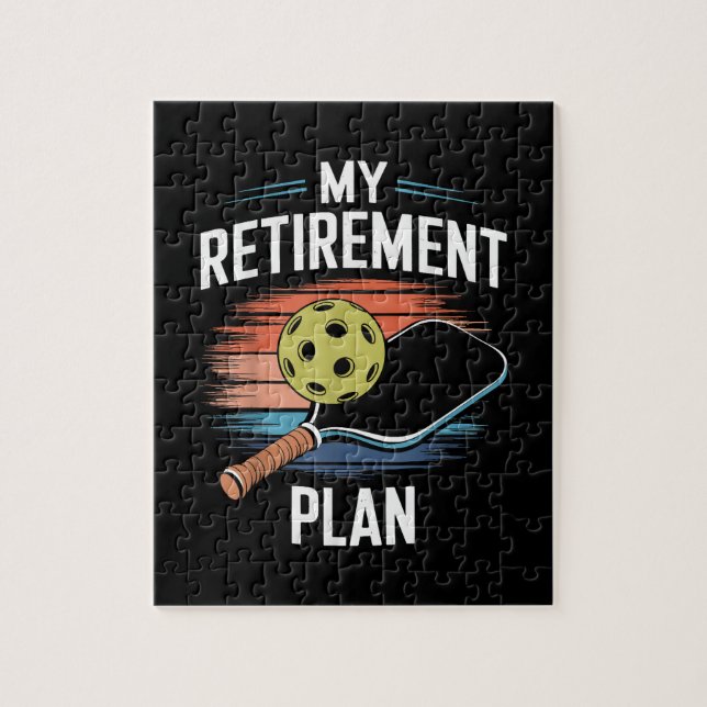 My Retirement Plan Pickleball Player Jigsaw Puzzle (Vertical)