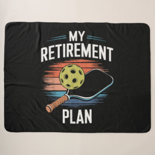 My Retirement Plan Pickleball Player Sherpa Blanket