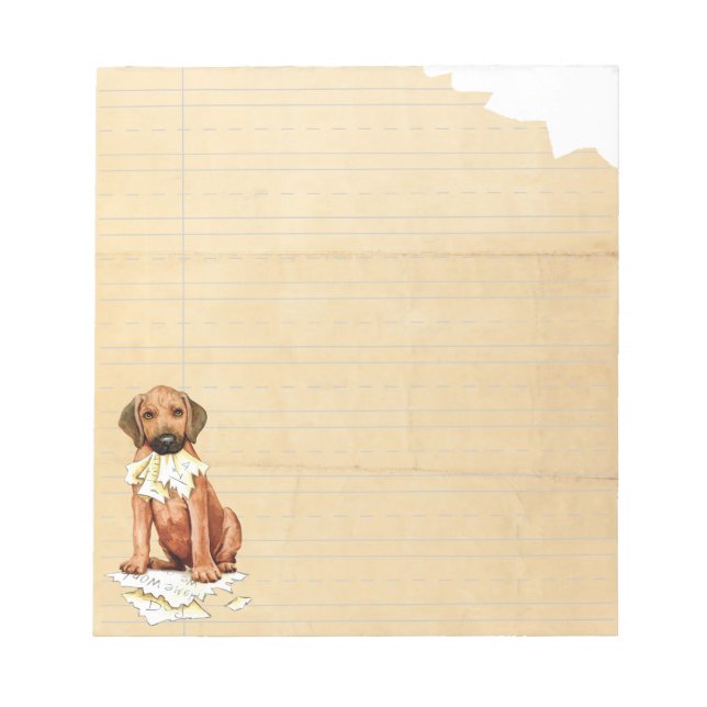 My Rhodesian Ridgeback Ate My Homework Notepad (Front)