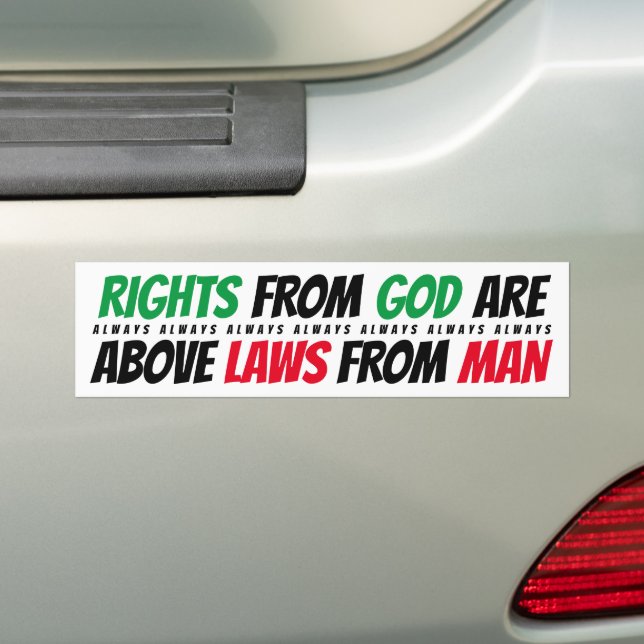 My rights bumper sticker (On Car)