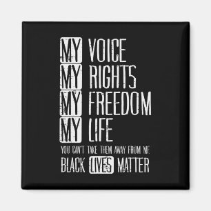 My Rights Freedom Life Black Lives Problem Blm Gif Magnet