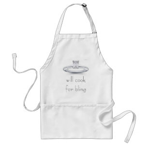 my ring, will cook for bling standard apron
